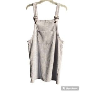 Jeans Light Blue Corduroy Jumper Skirt Dress Overalls Pockets‎ Size Medium